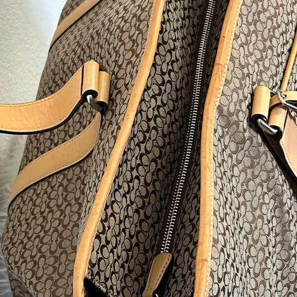 Coach F77012 Vintage XL Signature C Canvas w/Vachetta Leather Trim Tote … - Picture 10 of 12